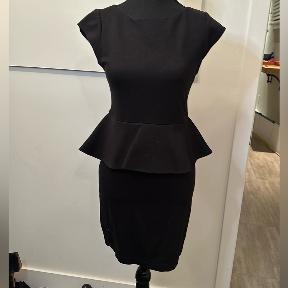 Alice + Olivia Black Peplum Dress